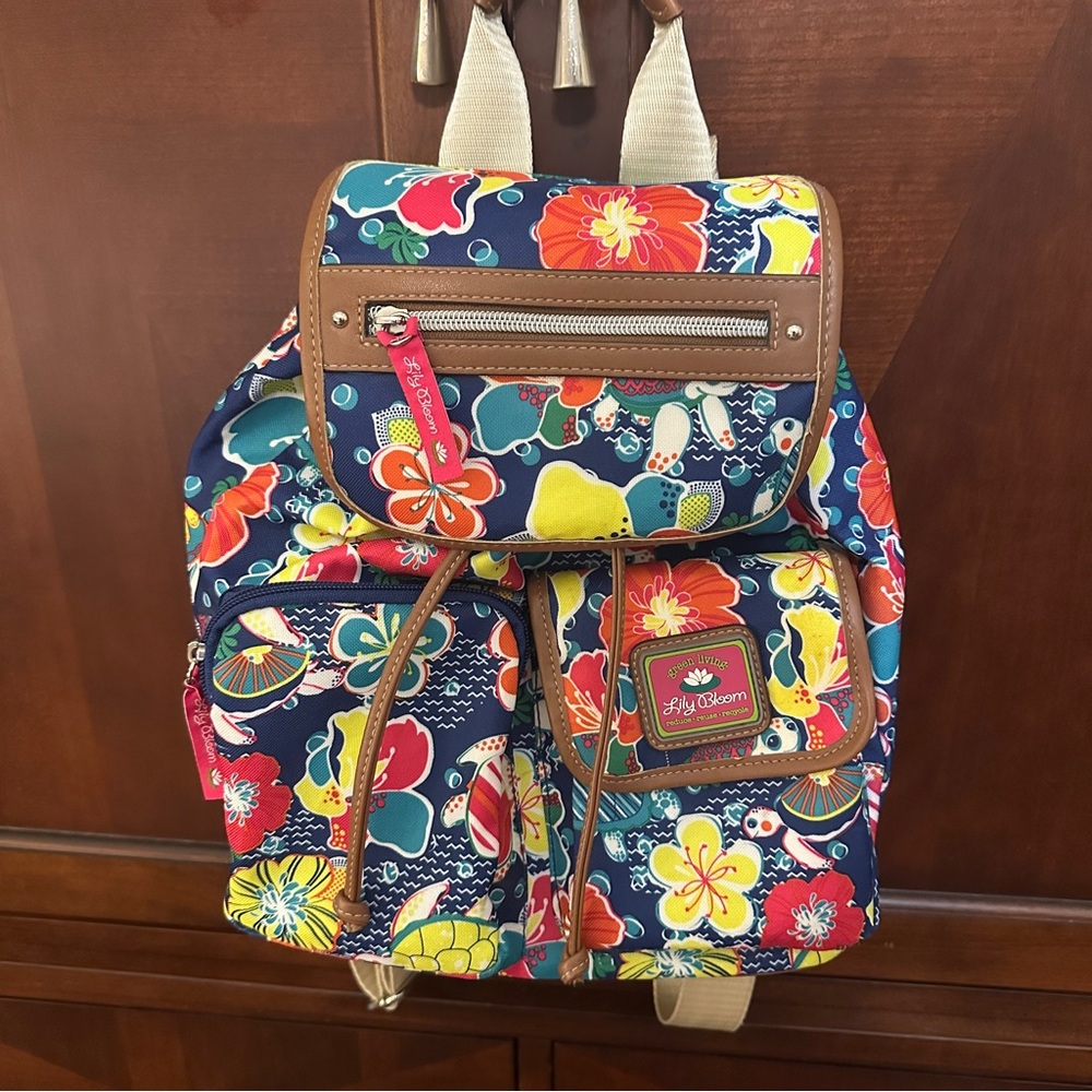 Lily Bloom Colorful Floral Backpack